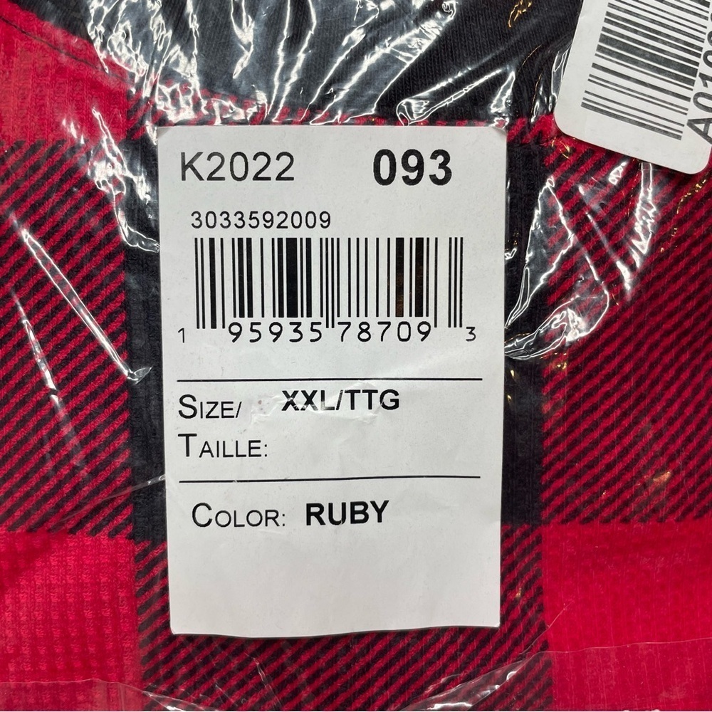 PJ Place Men’s Red Black Thermal Buffalo Plaid Cotton Pajama Set XXL NWT - Picture 4 of 5
